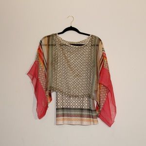 OneWorld Asymetrical Layered Blouse NWT